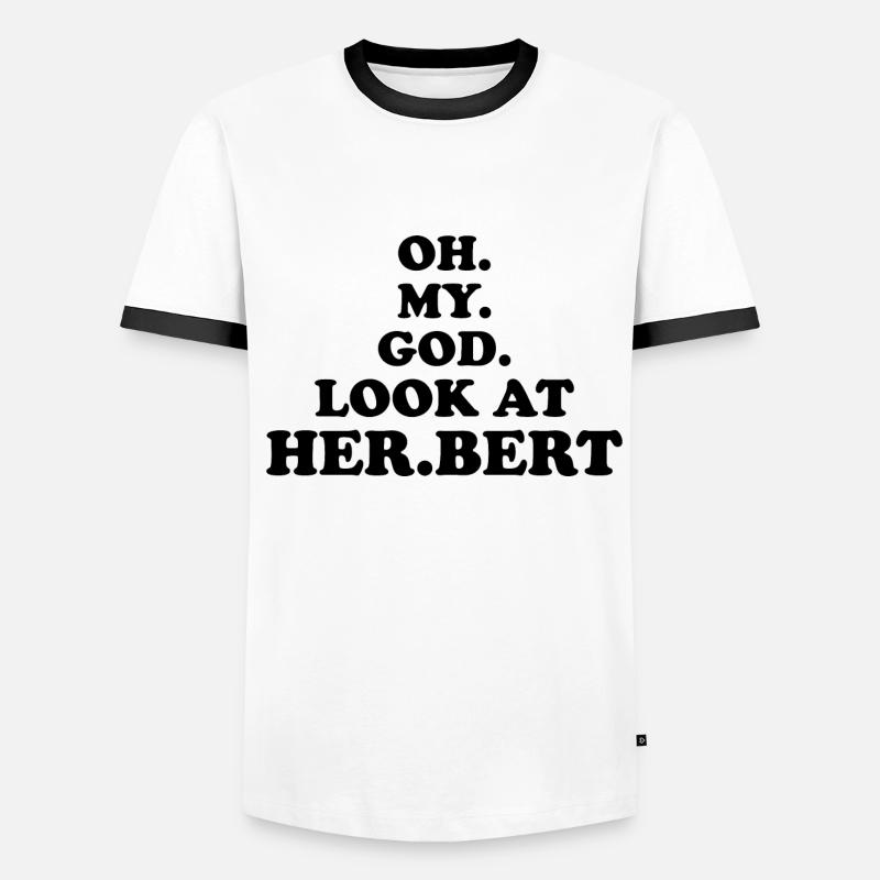 oh mon dieu regarde Herbert T-shirt contrasté Homme