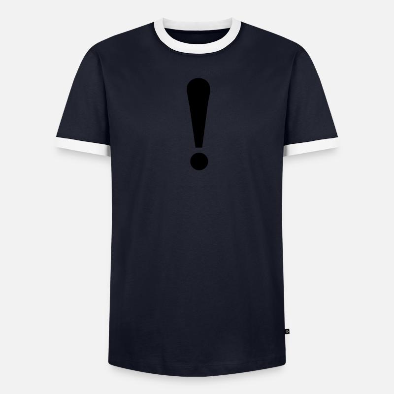 Ausrufezeichen Männer Kontrast-T-Shirt