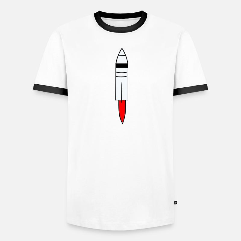 Vecteur de vol spatial spatial de fusée spatiale T-shirt contrasté Homme