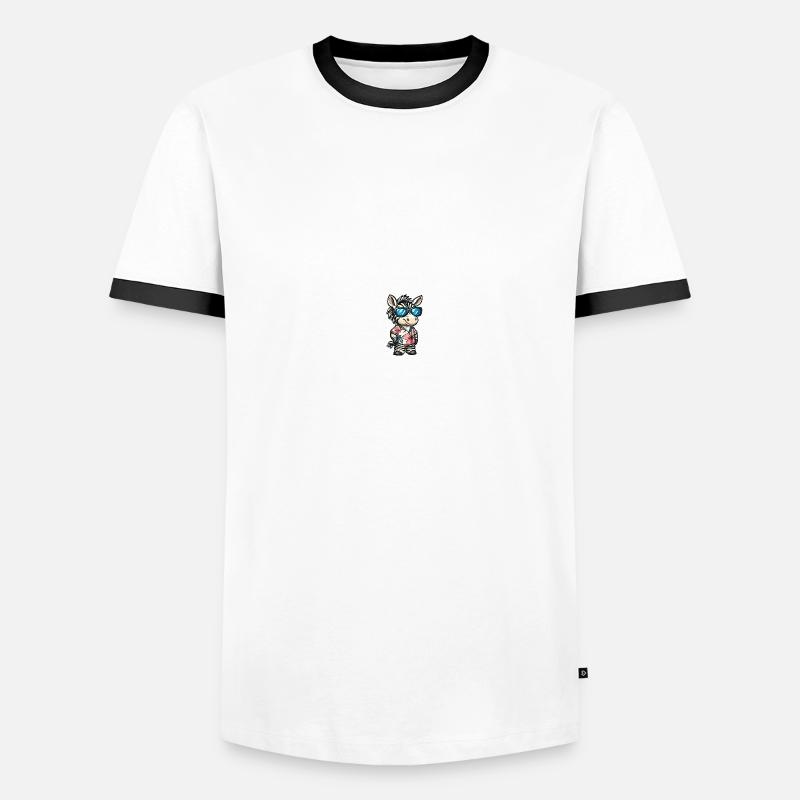 Zebra Comic Cool Sommer Männer Kontrast-T-Shirt
