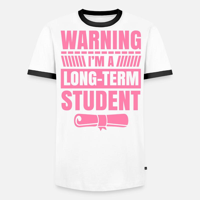 Warnung ich bin ein Langzeitstudent Langzeit Uni Männer Kontrast-T-Shirt