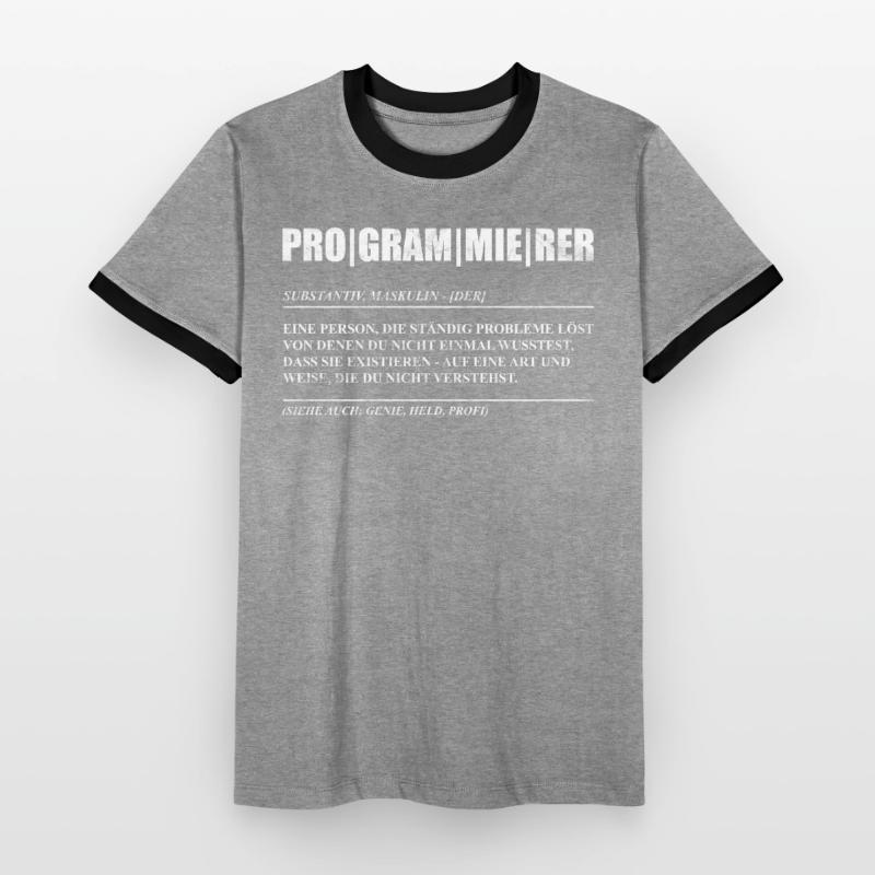 Programmierer Coder Code Nerd Geschenkidee Männer Kontrast-T-Shirt