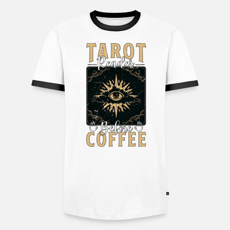 Tarot Reader Before Fortune Telling Coffee Lover Men's Ringer Shirt