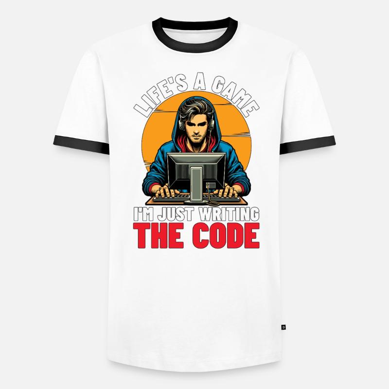 Coder Life's A Game I'm Just Web Developer Coders Men's Ringer Shirt