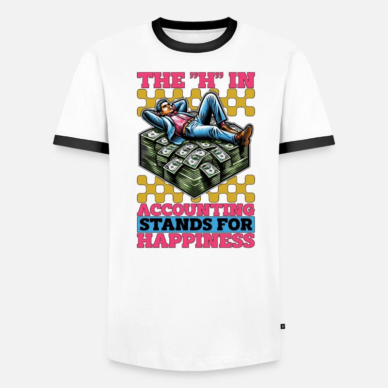 Comptabilité Le H de la comptabilité Stands Tableur T-shirt contrasté Homme