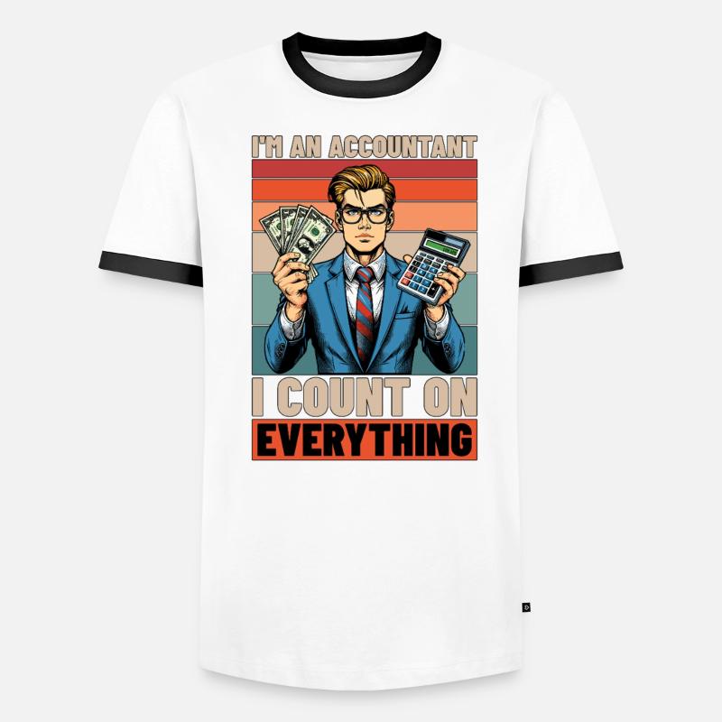 Comptabilité Je suis comptable Je compte Comptable T-shirt contrasté Homme