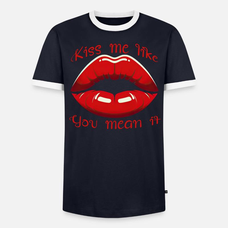 Bold Seductive Lips Men's Ringer Shirt