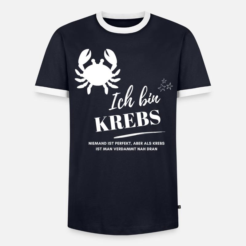 Ich bin Krebs Sternzeichen Astrologie Männer Kontrast-T-Shirt