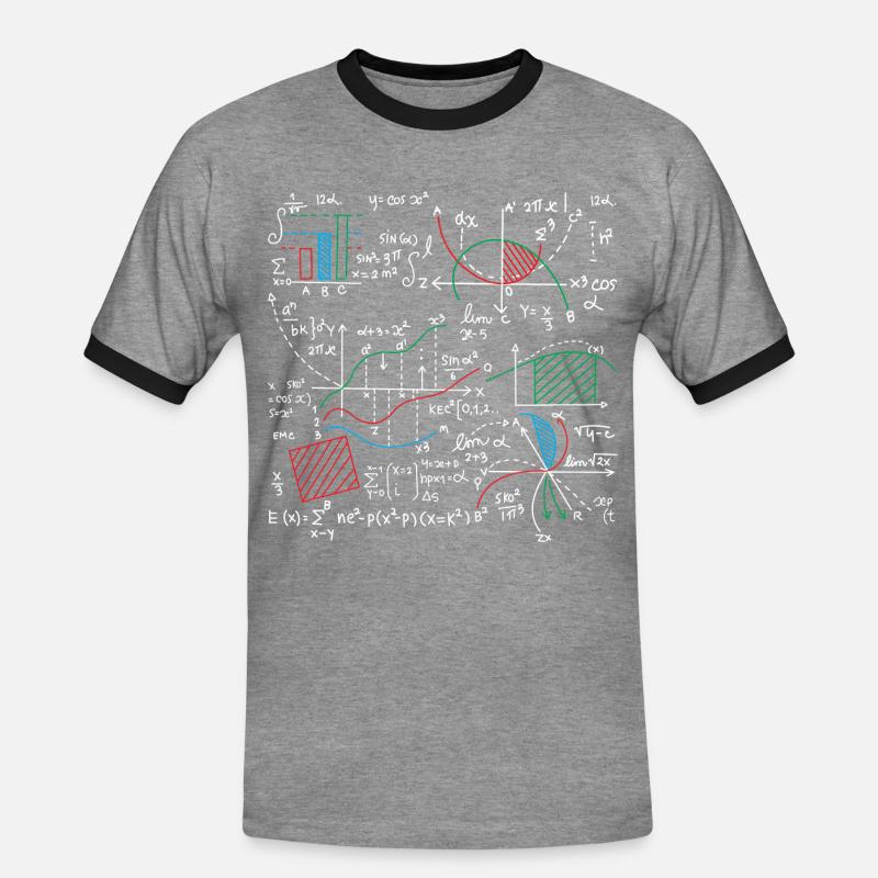 Math equation lover math - Men's Ringer Shirt - heather grey/black