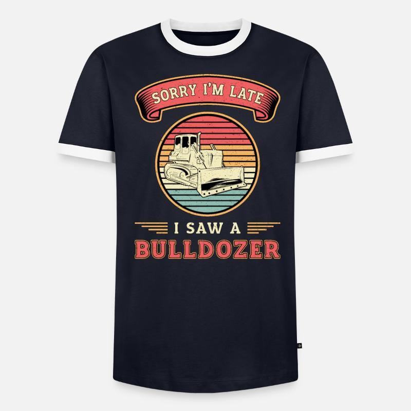 Bulldozer Construction Worker Gift T-shirt contrasté Homme