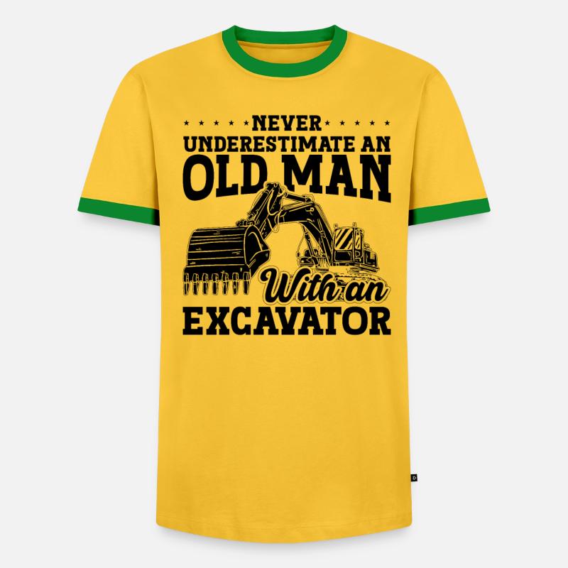 Bauarbeiter Baggerfahrer Bagger Geschenkidee - Männer Kontrast-T-Shirt - undefined