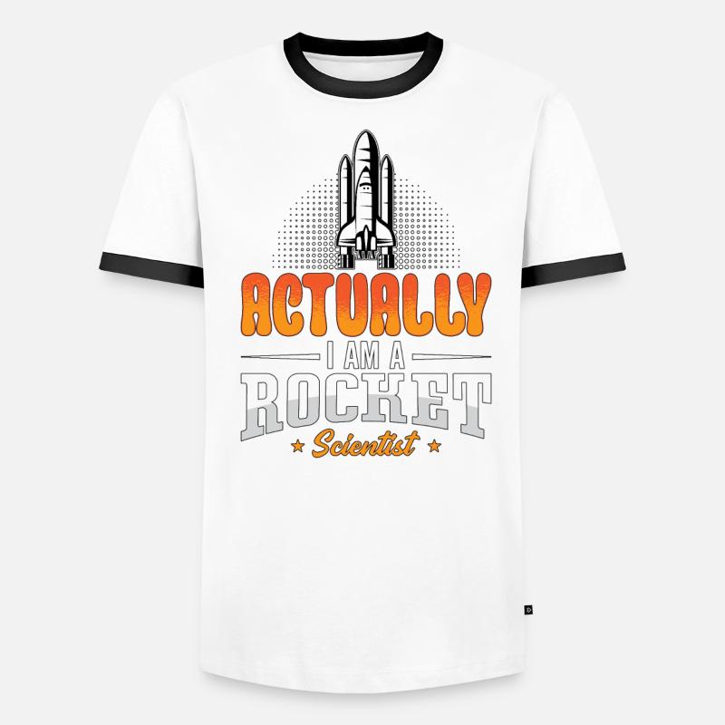 Aerospace Engineer Actually I Am A Rocket Science Männer Kontrast-T-Shirt