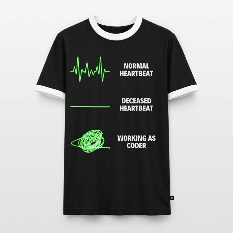 Coder Professional Worker Software Developer Jobs Men's Ringer Shirt