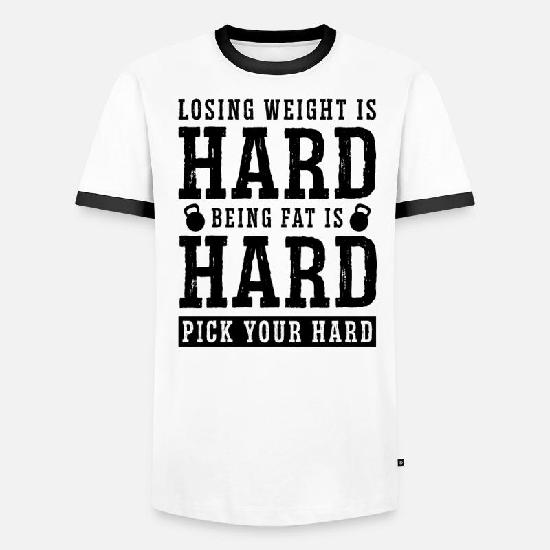 Perdre du poids est difficile zéro glucides faible amant de glucides T-shirt contrasté Homme