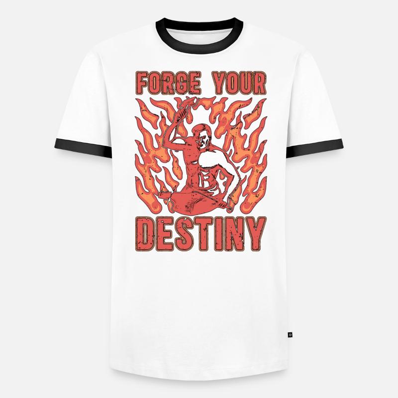 Forging Forge Your Destiny Iron Worker Blacksmiths Men's Ringer Shirt
