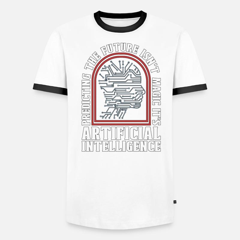 Artificial Intelligence Predicting The Future Männer Kontrast-T-Shirt