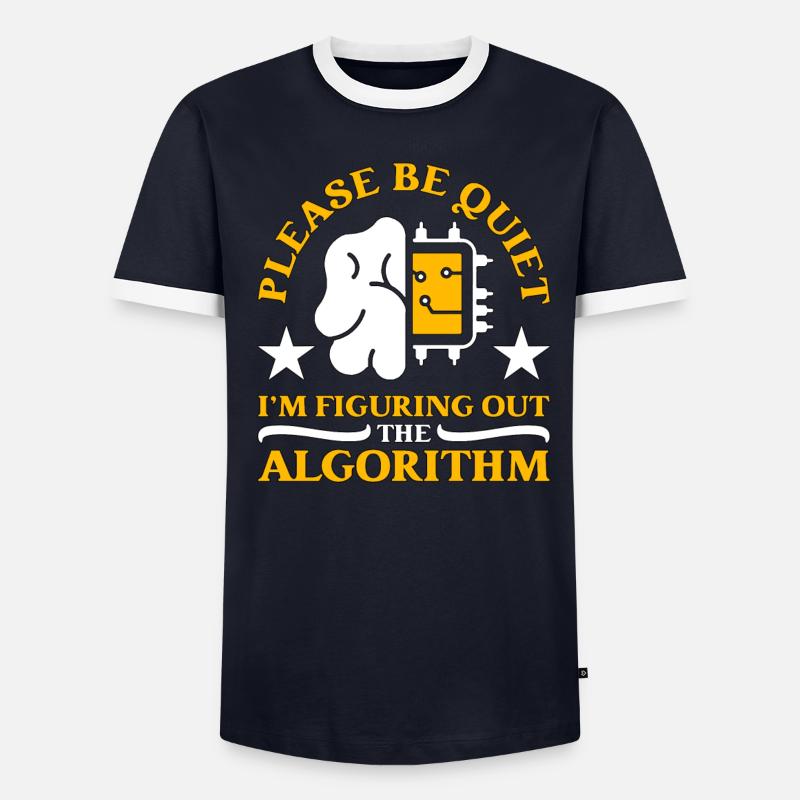 Robotics Please Be Quiet Robots Robotics Engineer Men's Ringer Shirt