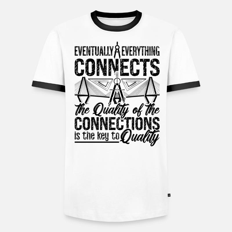 Eventually Everything Connects Engineer Architects Männer Kontrast-T-Shirt