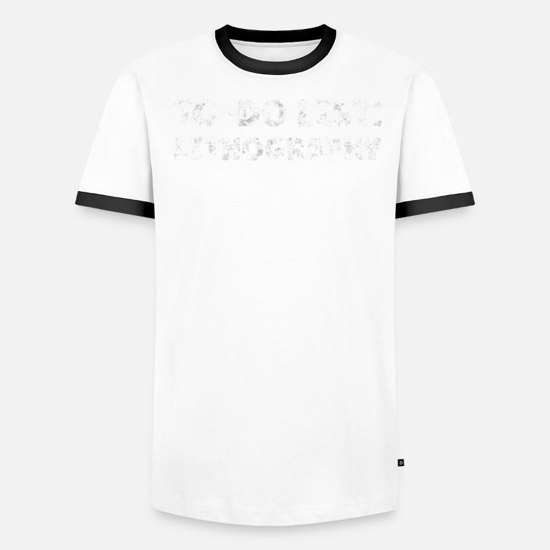 Citations drôles d’amoureux de lithographie Méthode d’impression T-shirt contrasté Homme