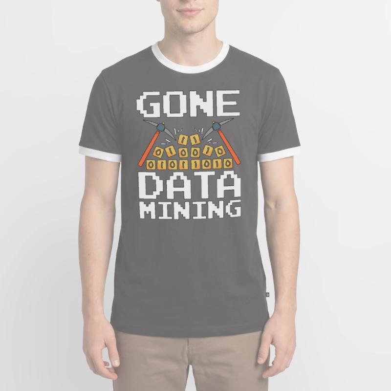 Data Mining Gone Data Mining Computer Engineering Männer Kontrast-T-Shirt