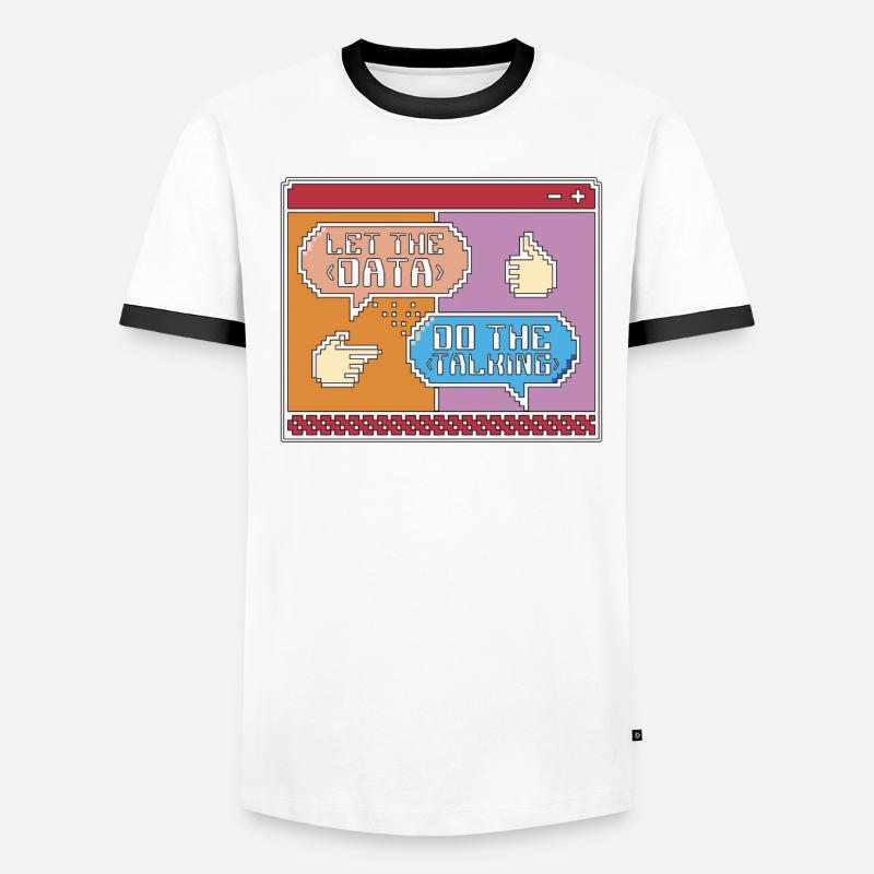 Data Mining Let The Data Do The Talking Programmer Männer Kontrast-T-Shirt