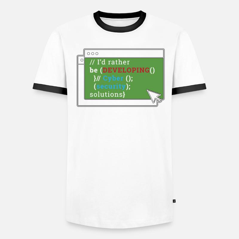 Cybersecurity I'd Rather Be Developing Programmer Männer Kontrast-T-Shirt