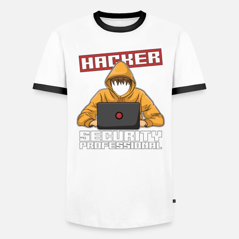 Cybersécurité Hacker Analyste professionnel de la sécurité T-shirt contrasté Homme