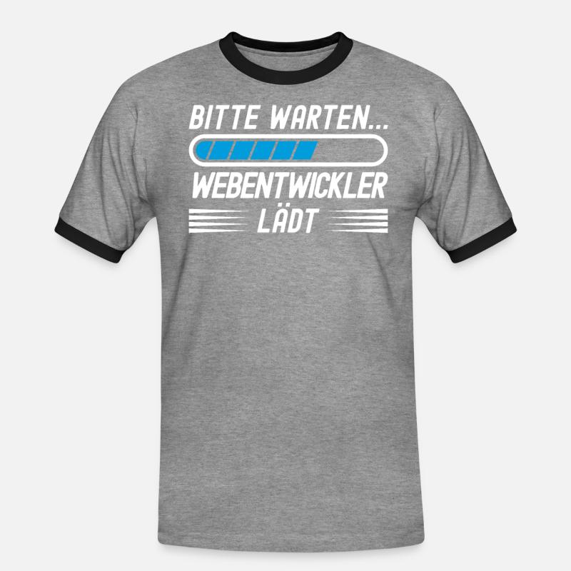 Webentwickler Programmierer UI/UX-Designer - Männer Kontrast-T-Shirt - Grau meliert/Schwarz