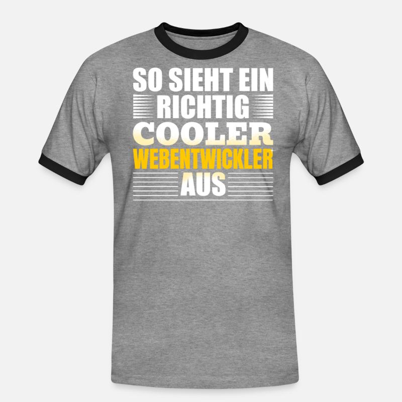 Webentwickler Programmierer Softwareentwickler - Männer Kontrast-T-Shirt - Grau meliert/Schwarz