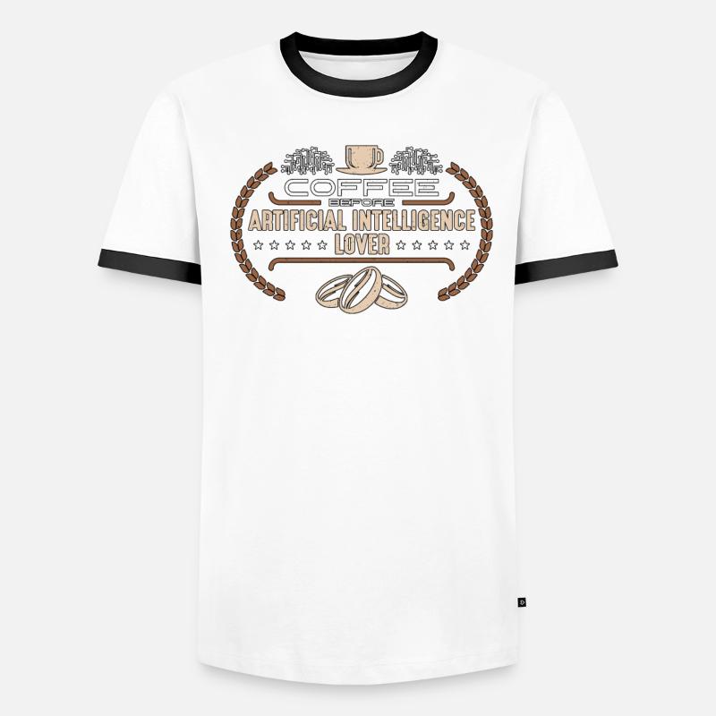 Artificial Intelligence Coffee Robots Coffee Lover Männer Kontrast-T-Shirt