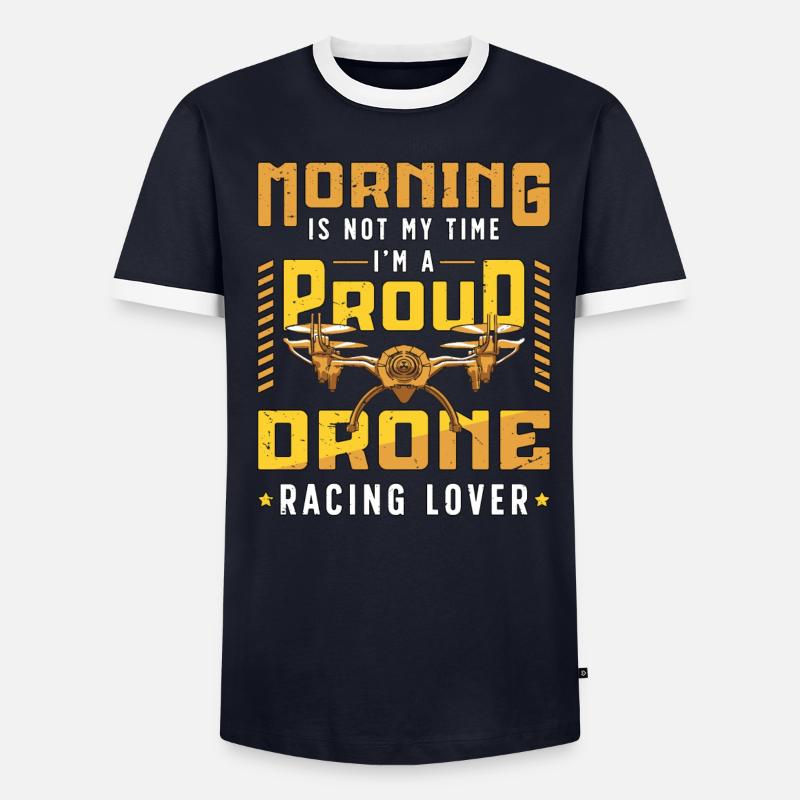Le matin des amateurs de courses de drones n’est pas ma course de drones T-shirt contrasté Homme
