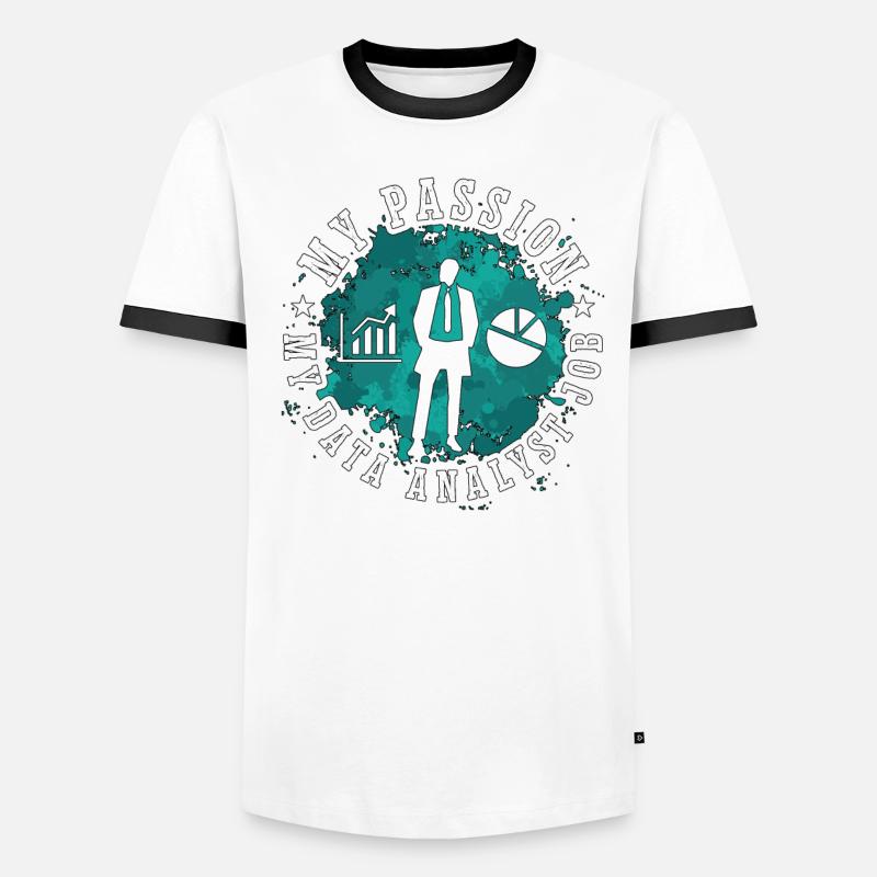 Data Analyst My Passion My Data Computer Science Men's Ringer Shirt