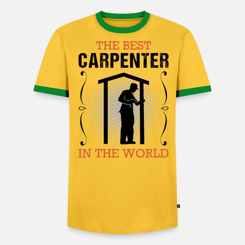 Zimmermann Beruf Zimmerer Handwerker Geschenk - Männer Kontrast-T-Shirt - Grau meliert/Schwarz