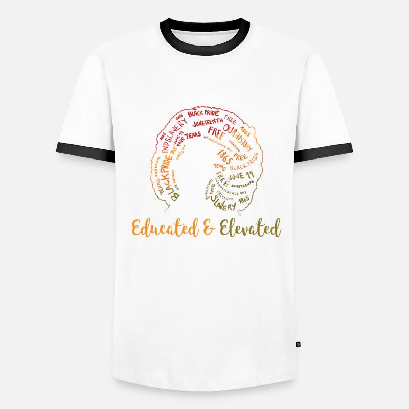 30 Melanated Educated & Elevated Juneteenth Männer Kontrast-T-Shirt