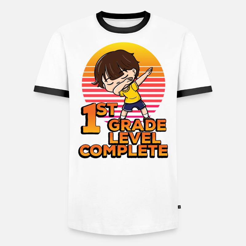 1st grade level completely funny dabping students Men's Ringer Shirt