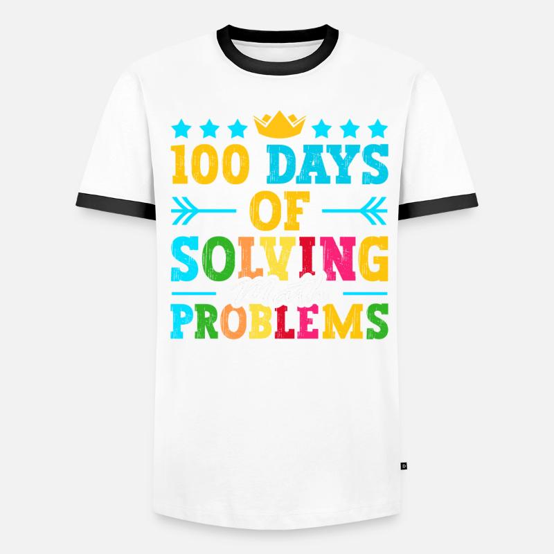 100 days to solve math problems Men's Ringer Shirt
