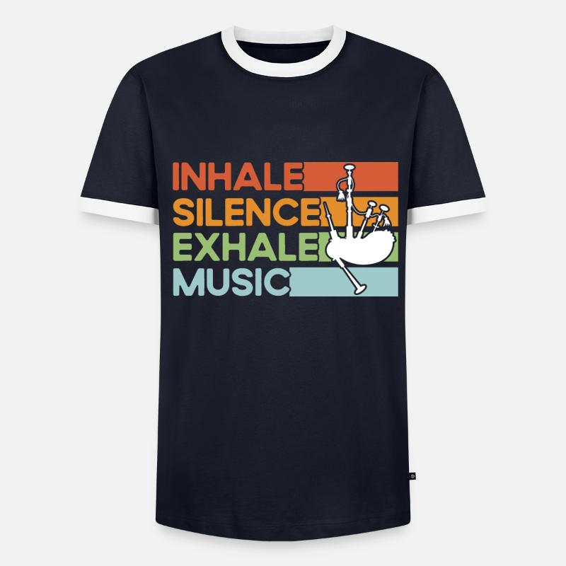 Cornemuse écossaise Cornemuse Musique Cornemuse T-shirt contrasté Homme