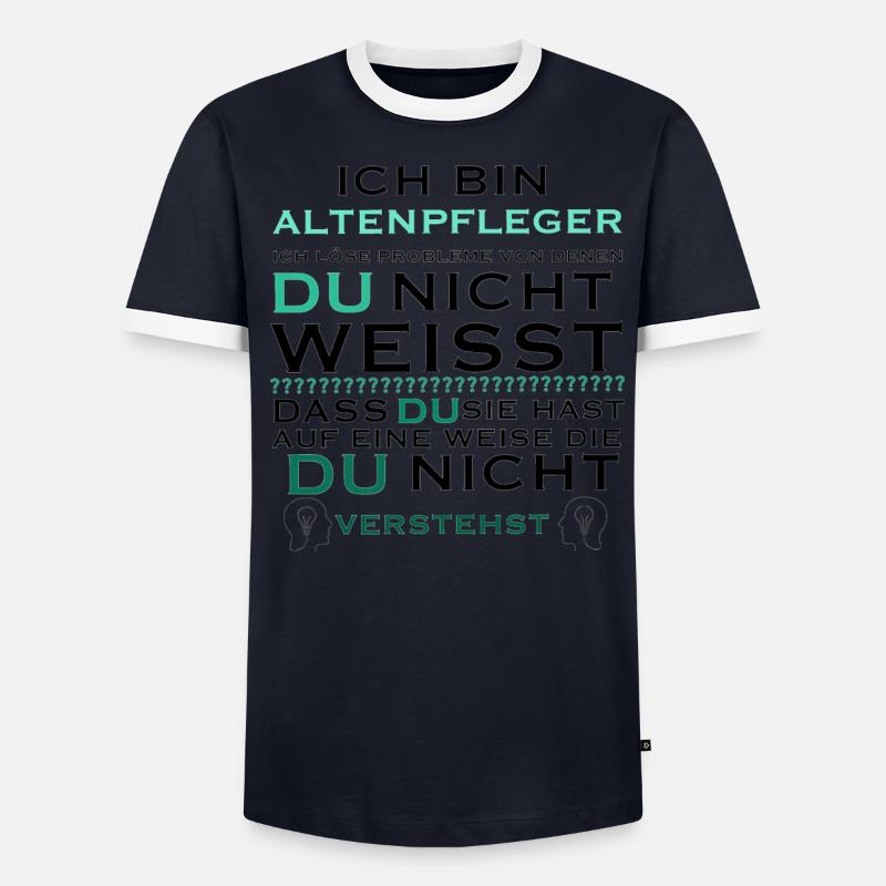 Ich bin Altenpfleger Spruch Geschenkidee Männer Kontrast-T-Shirt