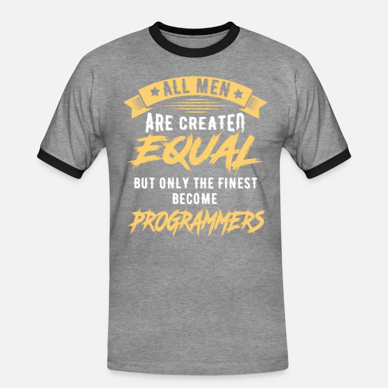 Programmierer Coder Entwickler Geschenk - Männer Kontrast-T-Shirt - Grau meliert/Schwarz
