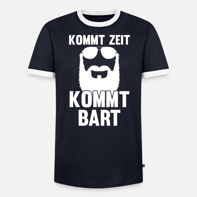 Bärtig Bartträger Schnurrbart Bart - Männer Kontrast-T-Shirt - undefined
