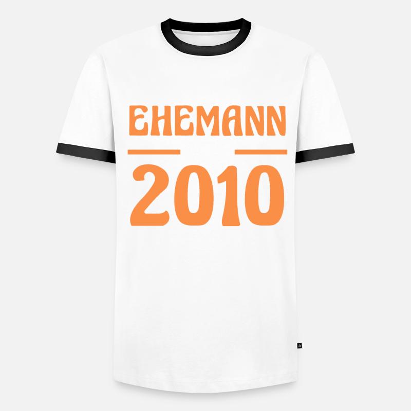 Valentinstag Bester Ehemann Seit 2010 Männer Kontrast-T-Shirt