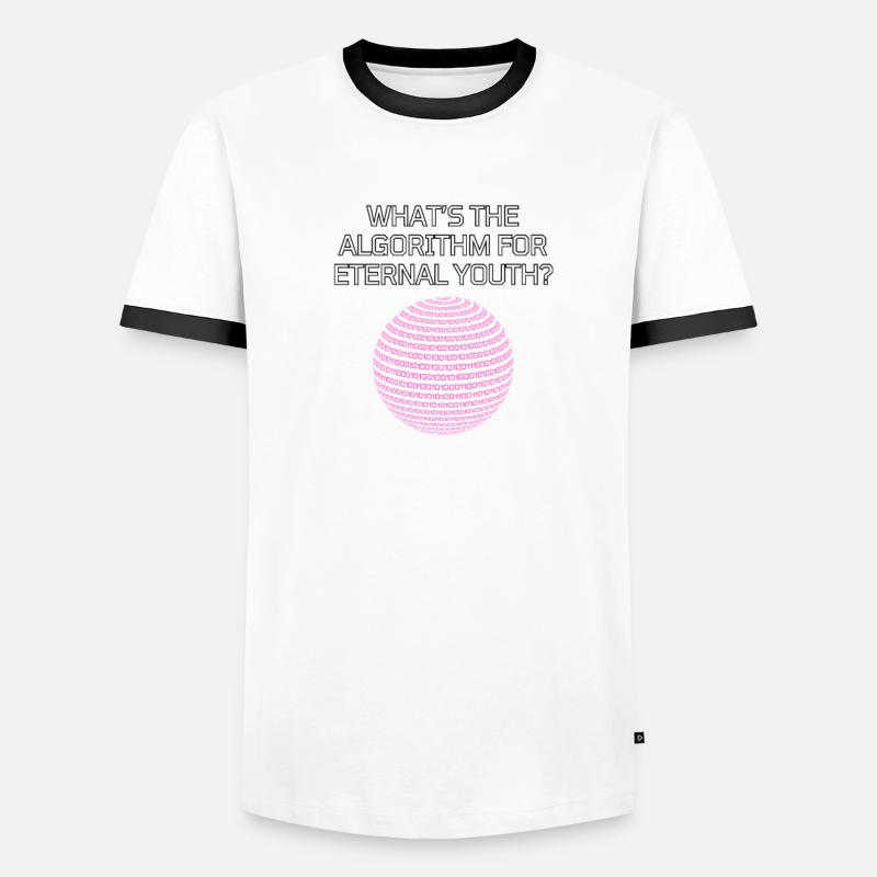 Quel est l’algorithme de la jeunesse éternelle ? Drôle T-shirt contrasté Homme