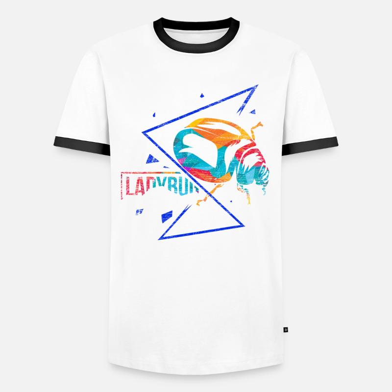 Ladybug polygon gift Men's Ringer Shirt