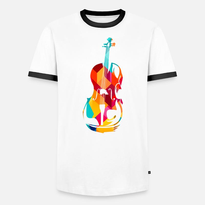 Polygone de violoncelle T-shirt contrasté Homme