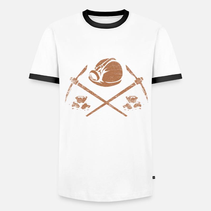 Miner mining Men's Ringer Shirt