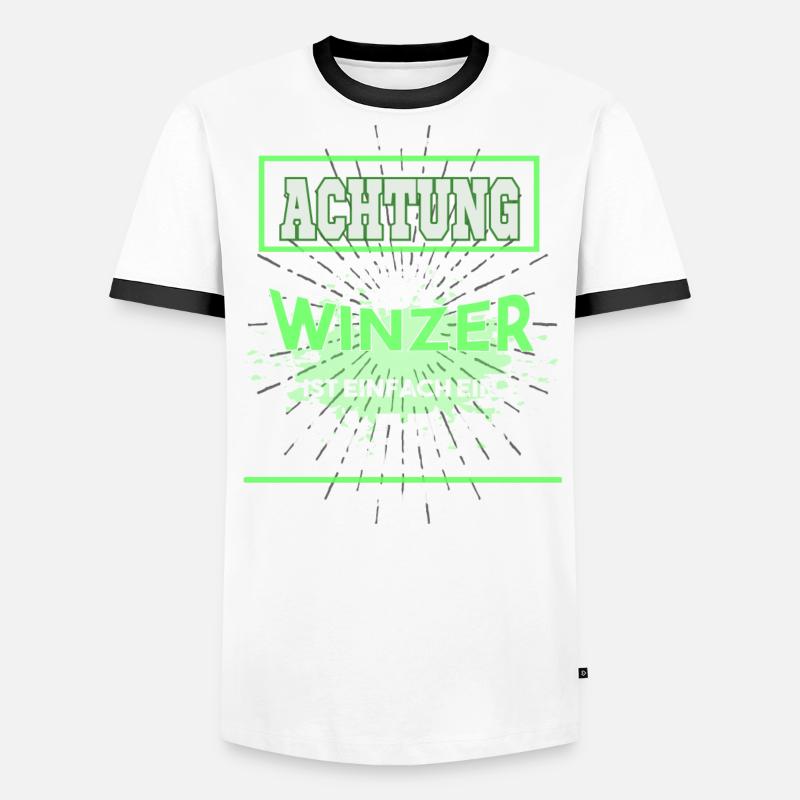 Winzer, einfach nur ein geiler Typ Männer Kontrast-T-Shirt