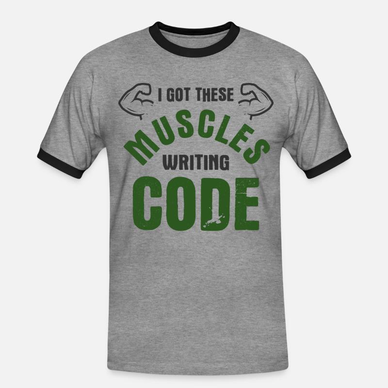 Software Ingenieur Informatiker Programmierer - Männer Kontrast-T-Shirt - Grau meliert/Schwarz