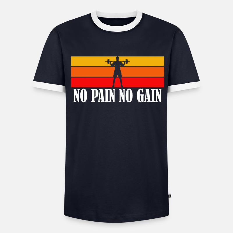 Pas de douleur, pas de gain T-shirt contrasté Homme