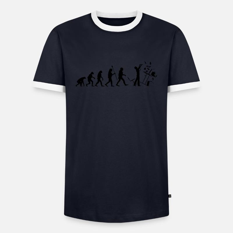 Evolution PC Wut ausrasten Zorn Ärger Computer Fun Männer Kontrast-T-Shirt