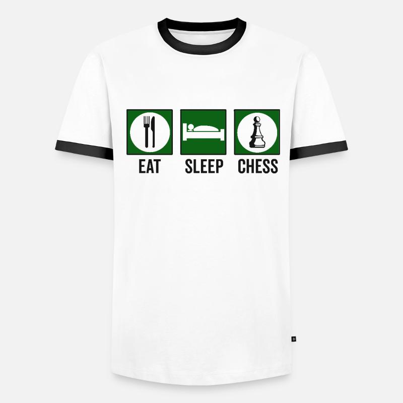 Manger dormir Échecs Citation d’échecs T-shirt contrasté Homme